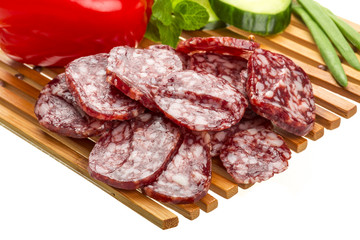 Fresh ripe salami