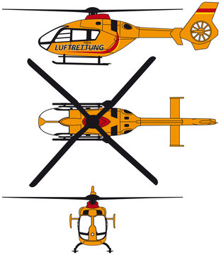 Rettungshubschrauber Luftrettung EPS Vektor