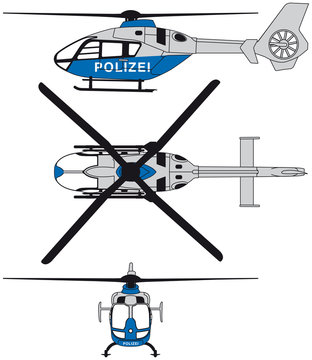 Helikopter Polizei Vektor EPS