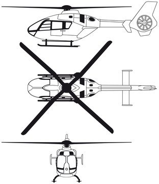 Helikopter Hubschrauber EPS Vektor