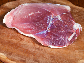 piece of raw pork