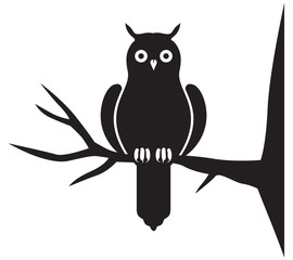 Silhouette of an owl