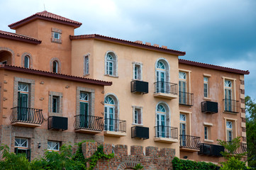 Fototapeta premium Classical villa, town in european style