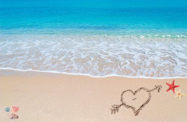 turquoise foreshore and pierced heart