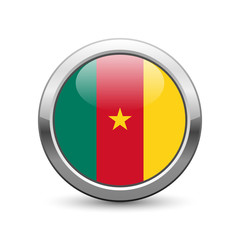 Cameroonian flag icon web button