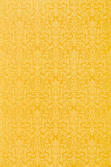 Gold floral wallpaper texture background