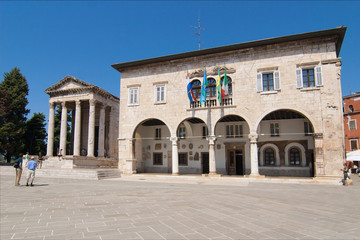 Naklejka premium Historical center of Pula