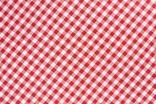 Tablecloth red and white diagonal texture background