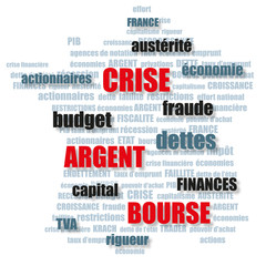 Fototapeta premium La crise en France tags-1