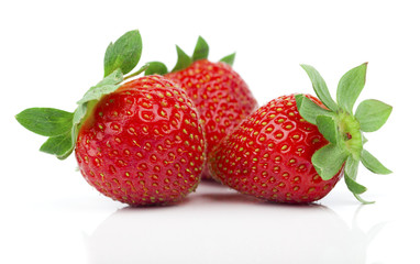Strawberries berry isolated on white background