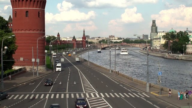 View of the Kremlin embankment.