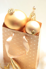Golden Christmas decorations