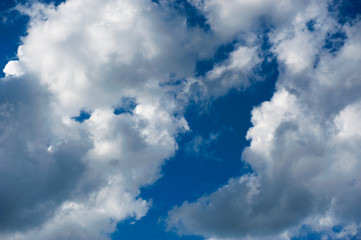 Blue sky background with white clouds