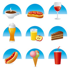 food and drink icon set