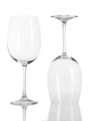 Two glasses isolated on white