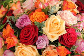 Obraz na płótnie Canvas Colorful rose bouquet