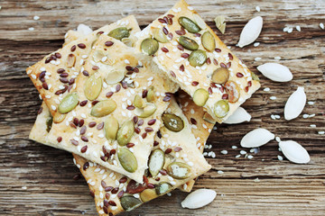 pastry with pumpkin seeds