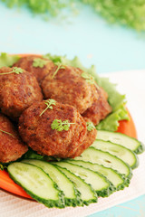 cutlets with watercress