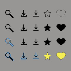 vector set of web signs