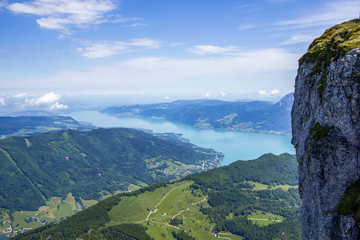 Naklejka premium Schafberg mit blick auf Attersee