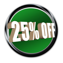 Classy Green Button 25% off