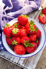 Strawberries in a Bowl .