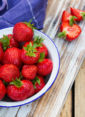 Strawberries in a Bowl .