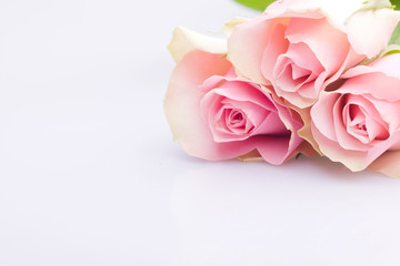 Fototapeta na wymiar romantic bouquet of pink roses