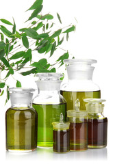 Medicine bottles isolated on white