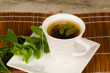 Green tea with mint