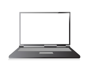 Laptop with blank screen