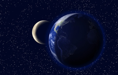 地球と月