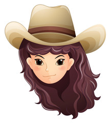 A pretty face of a cowgirl