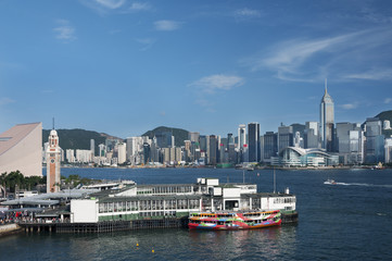 Naklejka premium Victoria Harbor of Hong Kong