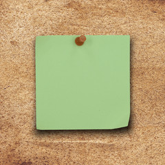 note paper and pin