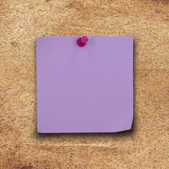 note paper and pin