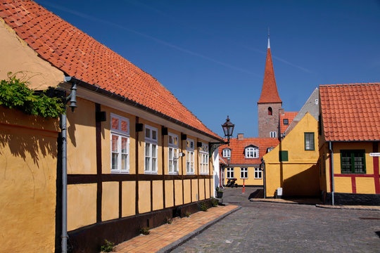 Historischer Stadtkern von Roenne auf Bornholm