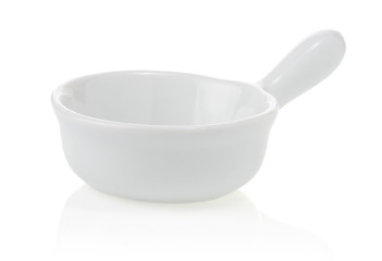 empty ceramic bowl  white