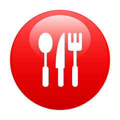 Bouton internet cuisine red
