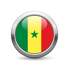 Senegalese flag icon web button