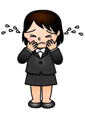 OL　泣く