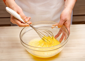Woman kneading dough