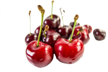 A bunch of cherry fruit