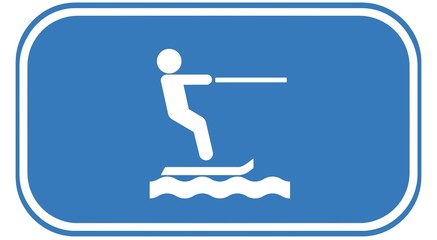 Ski Nautique dans un panneau
