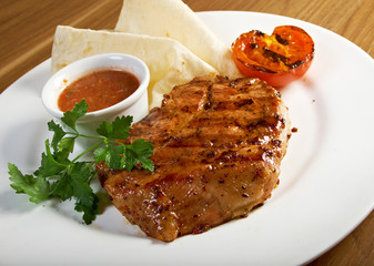 grilled t-bone steak