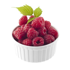 Pot of raspberries