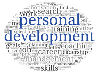 Personal development in tag cloud
