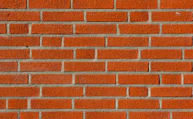 Close-up of a red brick wall