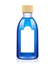 Your Blue Glass Cosmetic Medicine Bottle