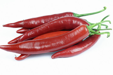 peperoni on the white background